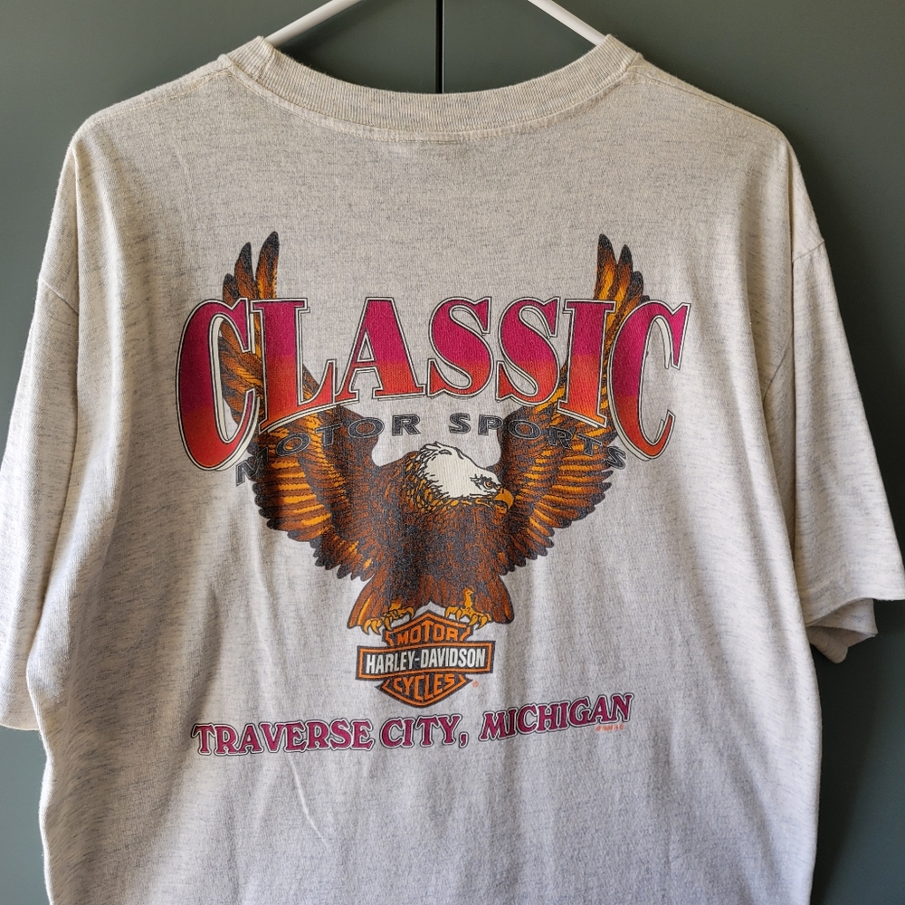 Vintage Harley Davidson Tshirt. Traverse City, Michigan